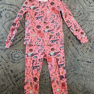 Vineyard Vines Girls Pink Sports Pajama Set 3T